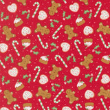 Merrily On High Sweet Treats Christmas Red 43212 13 by Sweetfire Road- Moda- 1/2 Yard