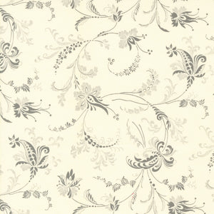 Collections for a Cause Etchings Serene Scroll Parchment Charcoal 44333 23 by Howard Marcus and 3 Sisters- Moda- 1/2 Yard