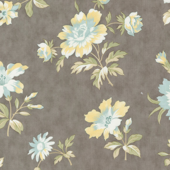 Honeybloom Blooming Floral Charcoal 44340 15 by 3 Sisters- Moda- 1/2 Yard