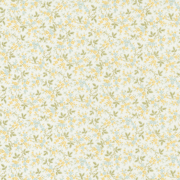 Honeybloom Flourishing Flowers Milk 44344 11 by 3 Sisters- Moda- 1/2 Yard