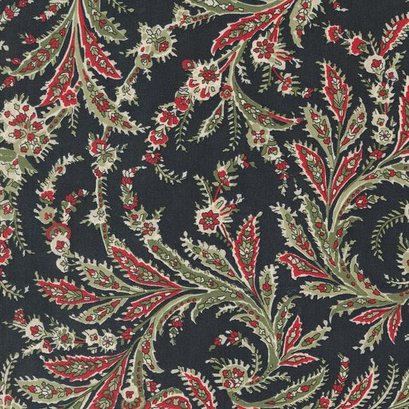 A Christmas Carol Whispering Winds Ebony 44353 16 by 3 Sisters- Moda- 1/2 Yard