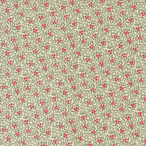 A Christmas Carol Berry Bunches Snowflake 44356 11 by 3 Sisters- Moda- 1/2 Yard