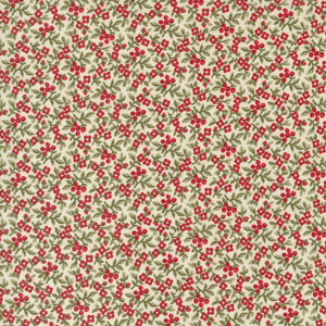 A Christmas Carol Bountiful Berries Snowflake 44359 11 by 3 Sisters- Moda- 1/2 Yard