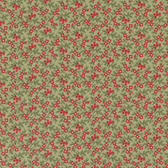 A Christmas Carol Bountiful Berries Sage 44359 14 by 3 Sisters- Moda- 1/2 Yard