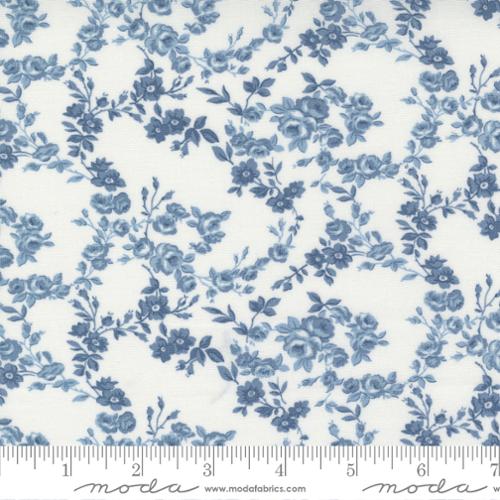 Nantucket Summer Surfside Cream Blue 55263 24 by Camille Roskelley of Thimble Blossoms- 1/2 Yard