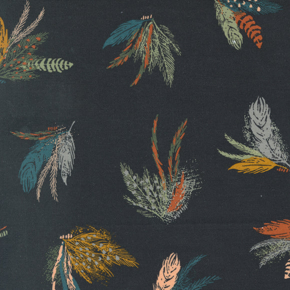 Woodland Wildflowers Feather Friends Charcoal 45581 19 by Fancy That Design House- Moda- 1/2 yard