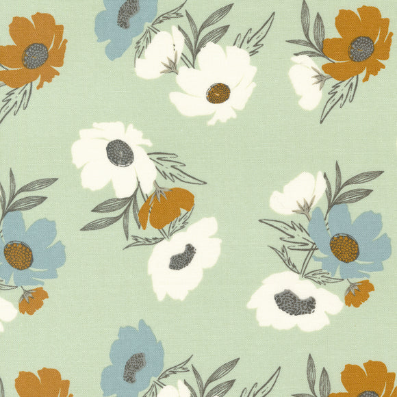 Woodland Wildflowers Bold Bloom Pale Mint 45582 20 by Fancy That Design House- Moda- 1/2 yard
