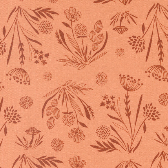 Woodland Wildflowers Foraged Finds Coral Peach 45583 23 by Fancy That Design House- Moda- 1/2 yard