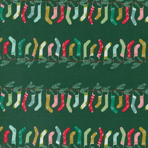 Cozy Wonderland Stocking Stripe Pine 45592 23 by Fancy That Design House- Moda- 1/2 Yard