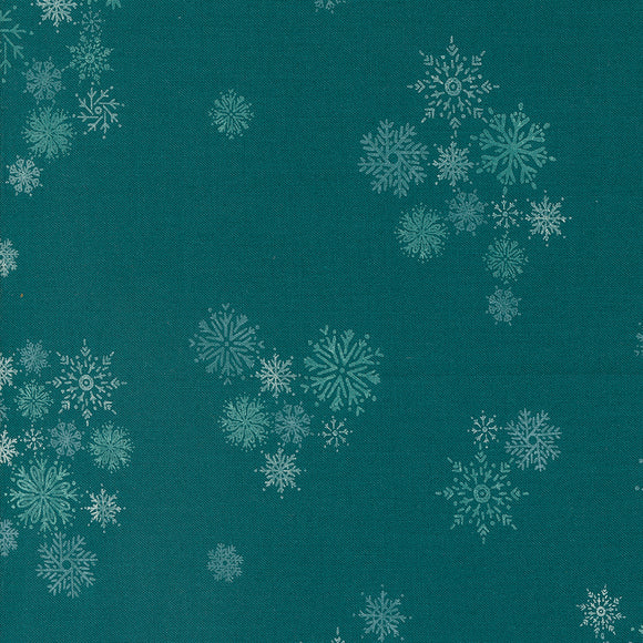 Cozy Wonderland Snowflake Teal 45596 154 by Fancy That Design House- Moda- 1/2 Yard