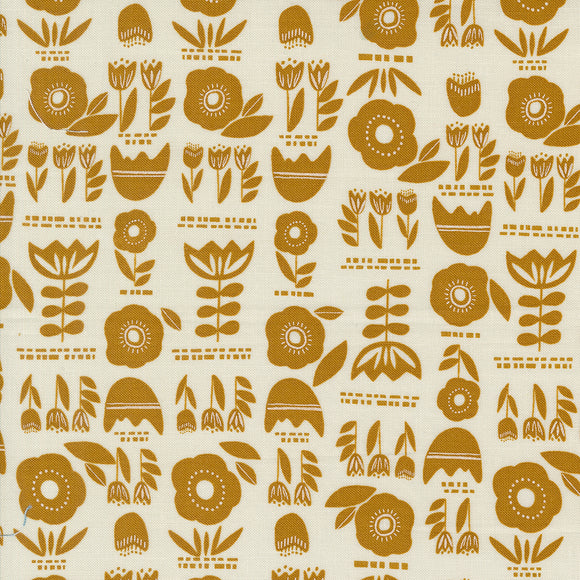 Folk Lore Posy Plot Eggshell 45601 11 by Fancy That Design House- Moda- 1/2 Yard