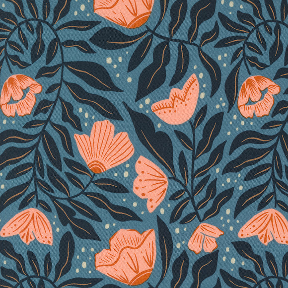 Folk Lore Dancing Flowers Lake 45602 23 by Fancy That Design House- Moda- 1/2 Yard