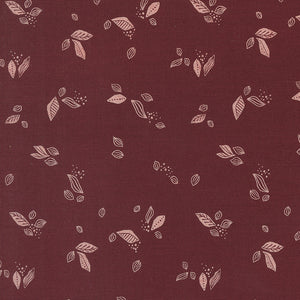 Folk Lore Leaf Twirl Burgundy 45607 16 by Fancy That Design House- Moda- 1/2 Yard