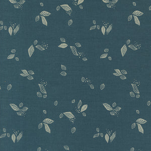 Folk Lore Leaf Twirl Teal 45607 24 by Fancy That Design House- Moda- 1/2 Yard