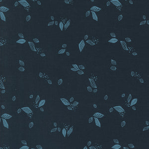 Folk Lore Leaf Twirl Peacoat 45607 25 by Fancy That Design House- Moda- 1/2 Yard