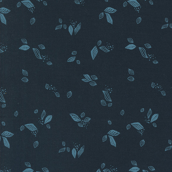 Folk Lore Leaf Twirl Peacoat 45607 25 by Fancy That Design House- Moda- 1/2 Yard