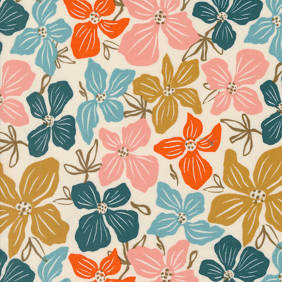 Things Above Block Florals Eggshell 45610 11 by Fancy That Design House- Moda-Half yard