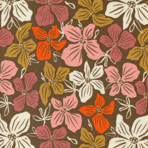 Things Above Block Florals Cocoa 45610 13 by Fancy That Design House- Moda-Half yard