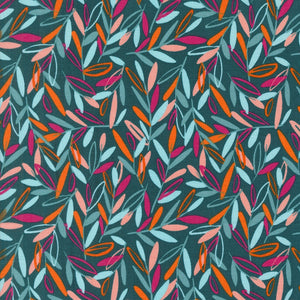 Things Above Leafscape Deep Sea 45613 26 by Fancy That Design House- Moda- Half yard