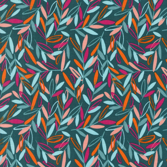 Things Above Leafscape Deep Sea 45613 26 by Fancy That Design House- Moda- Half yard