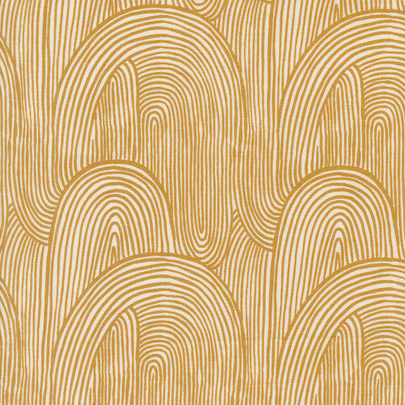 Things Above Wavy Whirl Harvest Gold 45614 18 by Fancy That Design House- Moda- Half yard