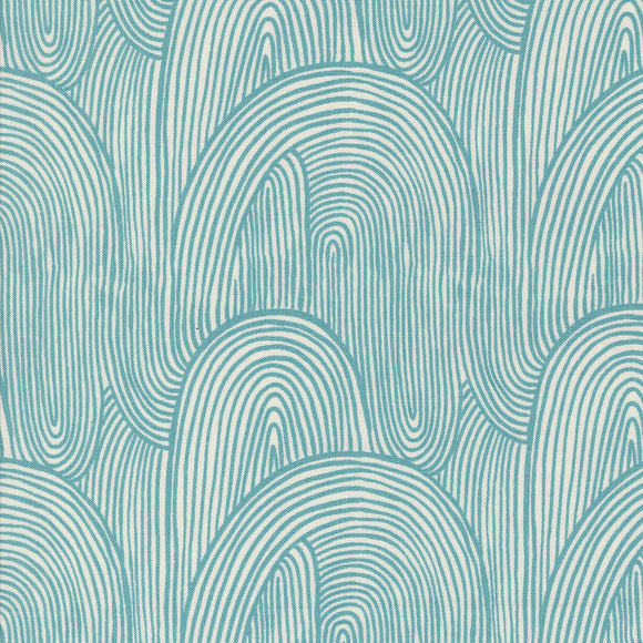 Things Above Wavy Whirl Teal 45614 25 by Fancy That Design House- Moda- Half yard