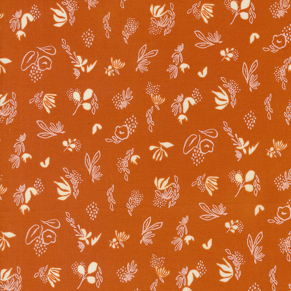 Things Above Floral Sprinkles Rust 45616 16 by Fancy That Design House- Moda- Half yard