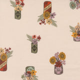 Windfall Vintage Flower Jars Eggshell 45654 11 by Fancy That Design House Moda - 1/2 Yard