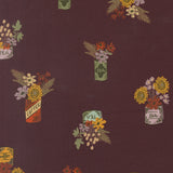 Windfall Vintage Flower Jars Merlot 45654 25 by Fancy That Design House Moda - 1/2 Yard