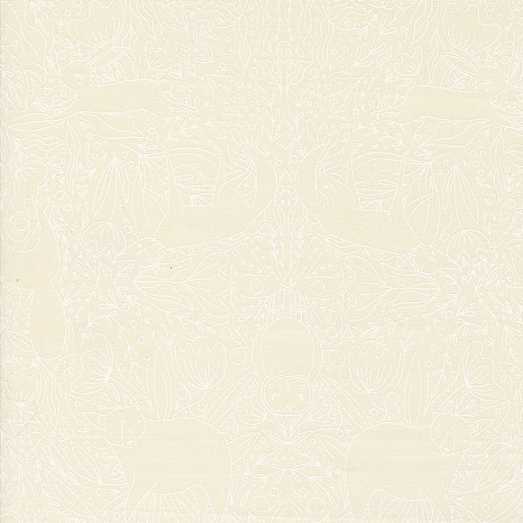 Woodland Wonder Frolic Cloud White 48395 31 by Gingiber- Moda- 1/2 Yard