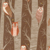 Night Owl Trees Cocoa 48420 21 by Gingiber- Moda- 1/2 Yard