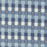 Night Owl Flower Plaid Sky 48426 13 by Gingiber- Moda- 1/2 Yard