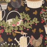 The Henhouse Chicken Garden  Iron 48430 20 by  Gingiber- Moda- 1/2 Yard