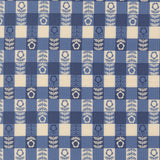 The Henhouse Flower Plaid Cobalt 48436 17 by  Gingiber- Moda- 1/2 Yard