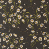Ladybug Whimsy Cone Flower Metallic Midnight 48442 18M by Gingiber- Moda- 1/2 Yard