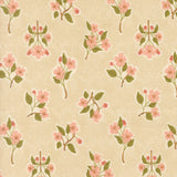 Ladybug Whimsy Apple Blossom Natural 48443 12M by Gingiber- Moda- 1/2 Yard