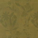 Ladybug Whimsy Outline Metallic Grass 48445 17M by Gingiber- Moda- 1/2 Yard