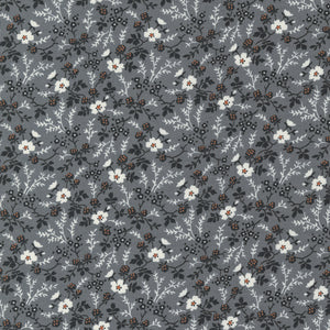 Rustic Gatherings Petite Floral Graphite 49201 17 from Primitive Gatherings- Moda-1/2 YARD