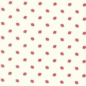 Joyful Gatherings Poinsettia Floral Snow 49218 11 from Primitive Gatherings- Moda-