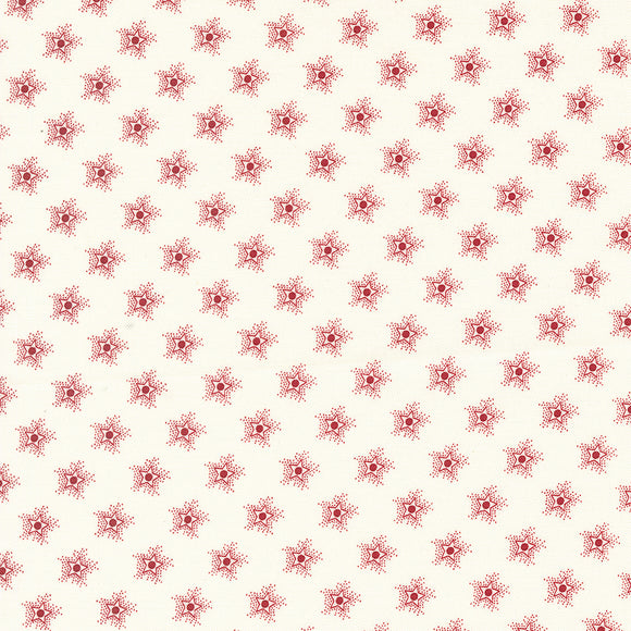 American Gatherings II Star Sparkle Dove Heart Red 49242 21 from Primitive Gatherings- Moda- 1/2 yard