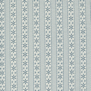 Snowman Gatherings IV Crystal Stripe Snow 49252 11 by Primitive Gatherings-Moda- 1/2 Yard