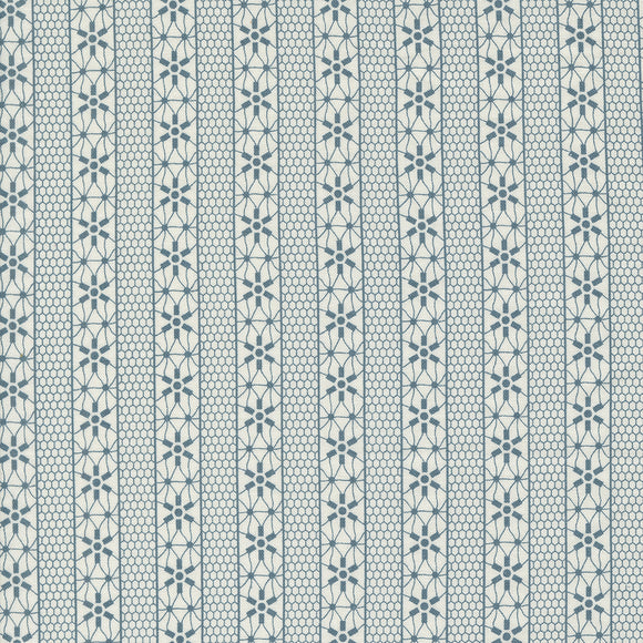 Snowman Gatherings IV Crystal Stripe Snow 49252 11 by Primitive Gatherings-Moda- 1/2 Yard