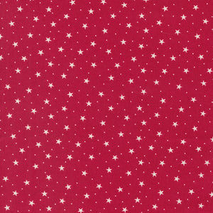 Dear Santa Snowy Stars Crimson 49260 12 from Primitive Gatherings- Moda- 1/2 yard