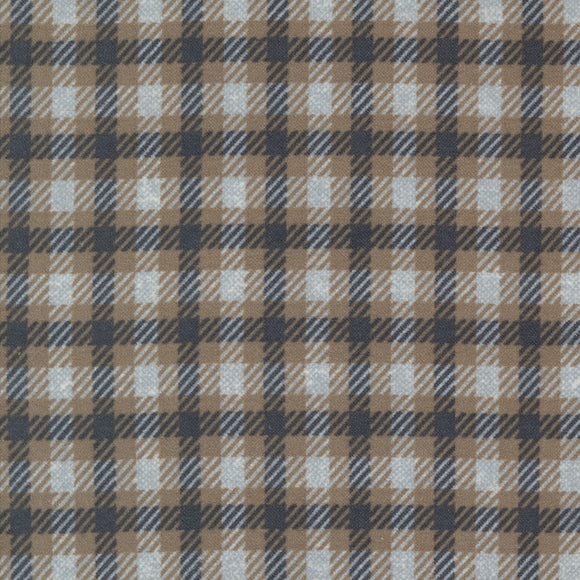 Farmhouse Flannels III Square Plaid Pewter 49273 14F by Primitive Gatherings-Moda- 1/2 Yard