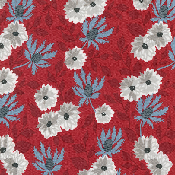 Old Glory Liberty Bouquet Red 5200 15 by Lella Boutique-1/2 Yard