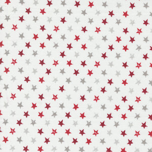 Old Glory Star Spangled Cloud Red 5204 11 by Lella Boutique-1/2 Yard