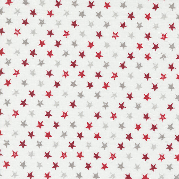 Old Glory Star Spangled Cloud Red 5204 11 by Lella Boutique-1/2 Yard