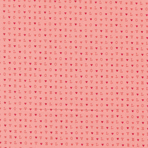 PREORDER Love Blooms LOVE Text Blush 5225 14 by Lella Boutique- Moda- 1/2 Yard