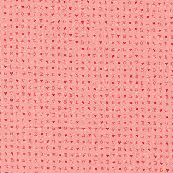 PREORDER Love Blooms LOVE Text Blush 5225 14 by Lella Boutique- Moda- 1/2 Yard