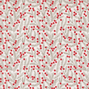 PREORDER Berry and Pine Pine Needles Snow 5243 11 by Lella Boutique- Moda-1/2 yard